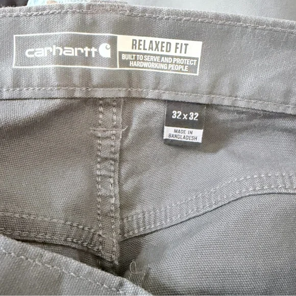 NWT Carhartt Men's Straight Relaxed Fit Gray Jeans - Picture 9 of 15